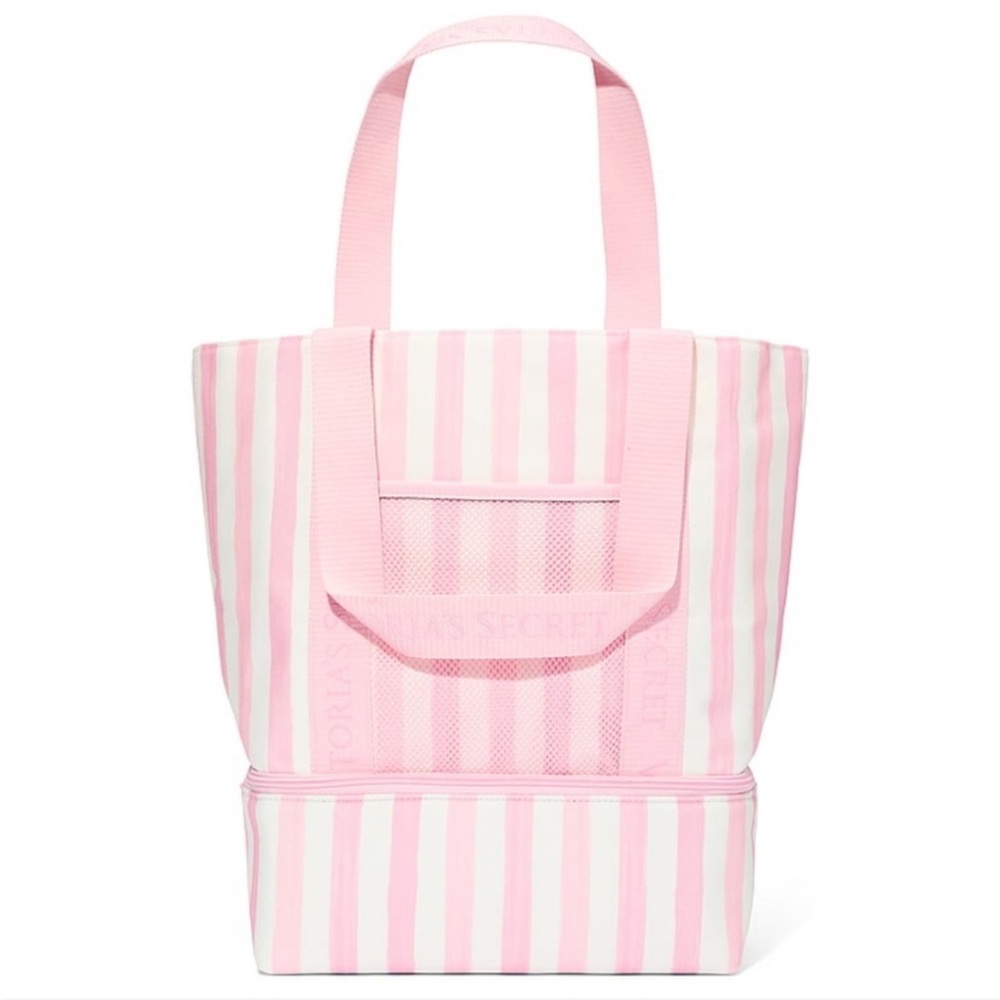 Victoria's Secret Pink and White Striped Tote